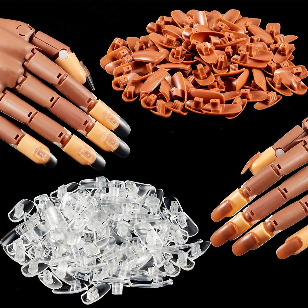 Uñas de Manicura AKOAK 100 Pcs Transparentes Flexibles