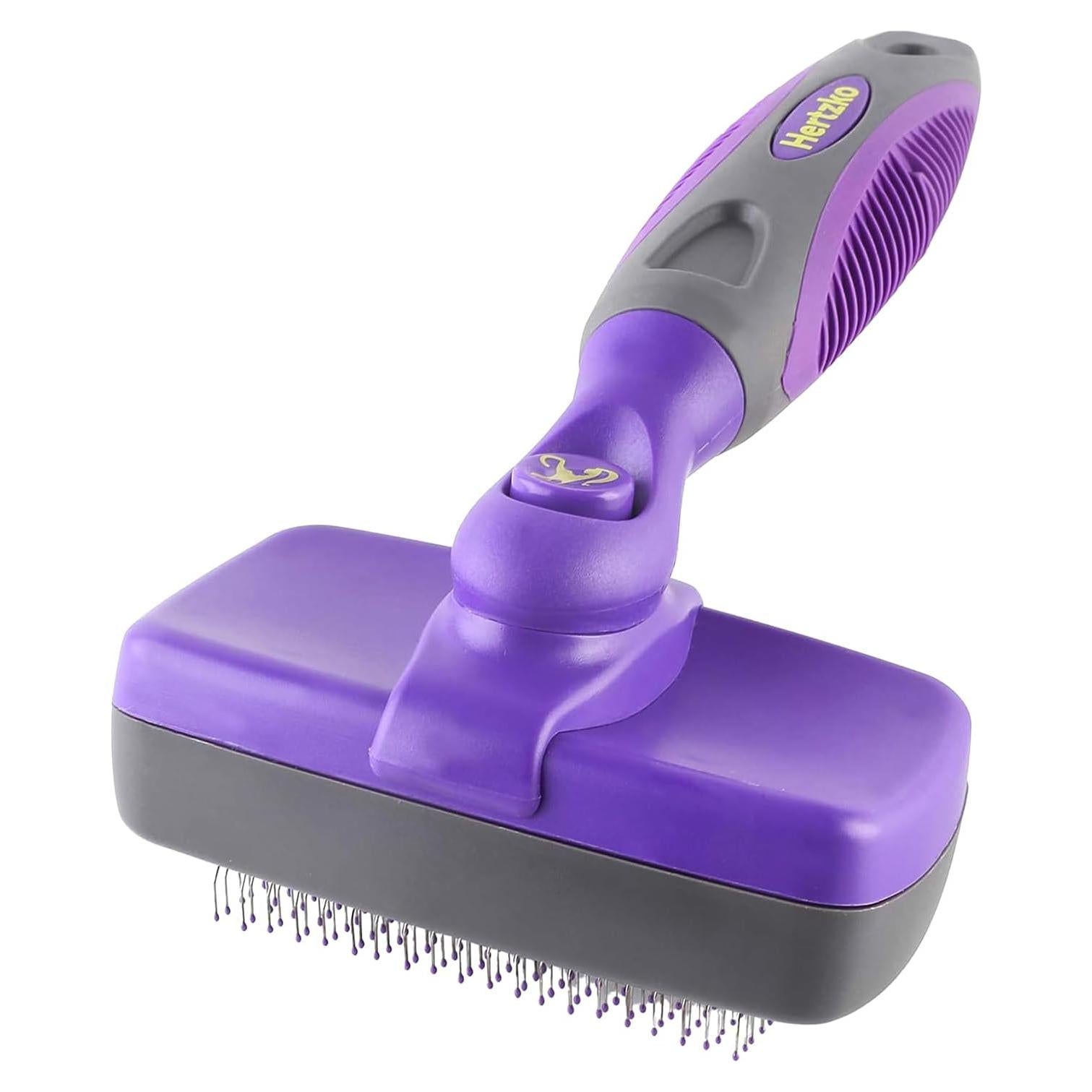 Cepillo Autolimpiante Hertzko para Mascotas - Pequeño Piel Sensible
