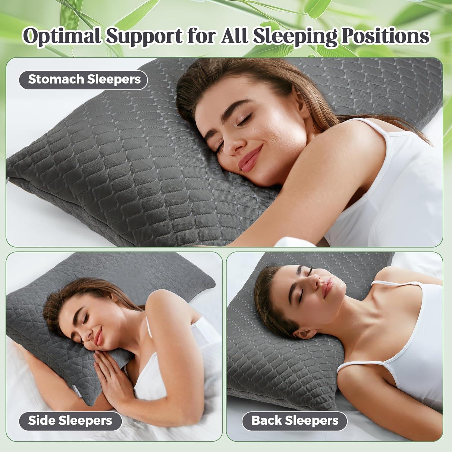 Juego de 2 Almohadas Viscoelásticas Dormirpilow Gris 66x50.8 cm