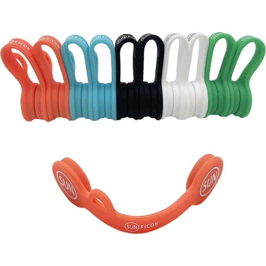 SUNFICON Paquete de 10 Organizadores de Cables Multicolor