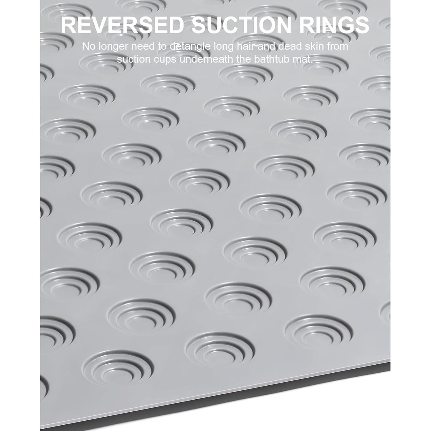 Tapete de Baño OTHWAY Antideslizante 99x41 cm Goma Gris