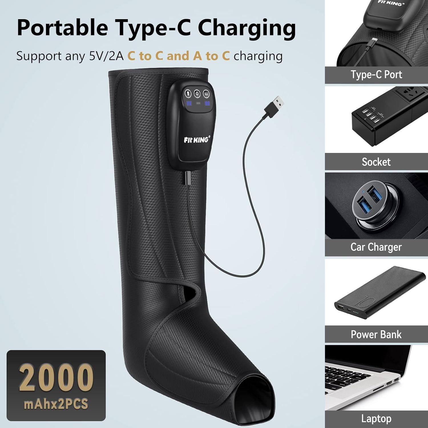 Masajeador de Pies y Piernas Inalámbrico FIT KING FT-059A