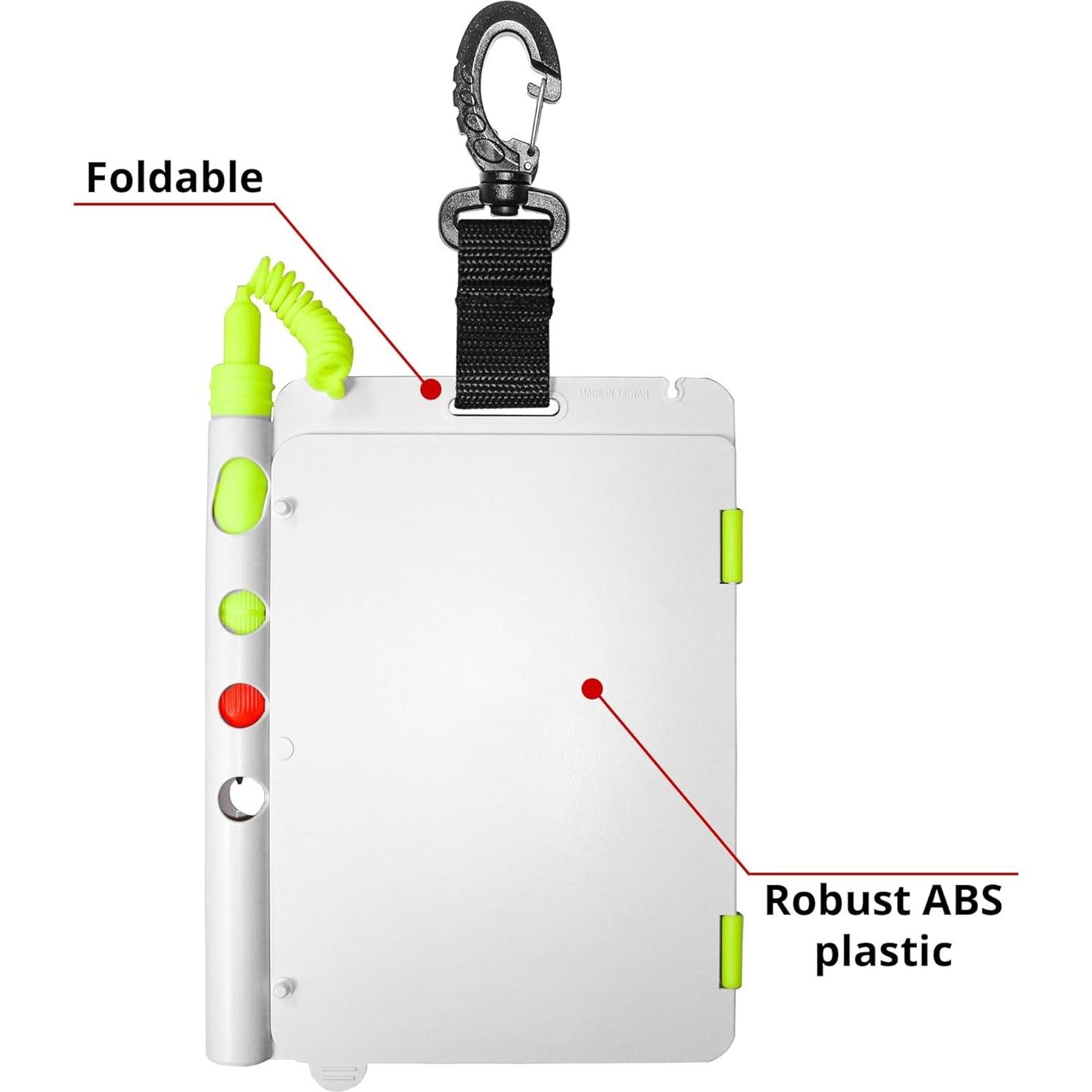 Pizarra de Buceo Plegable Saekodive AW-20 Blanca 14x18 cm