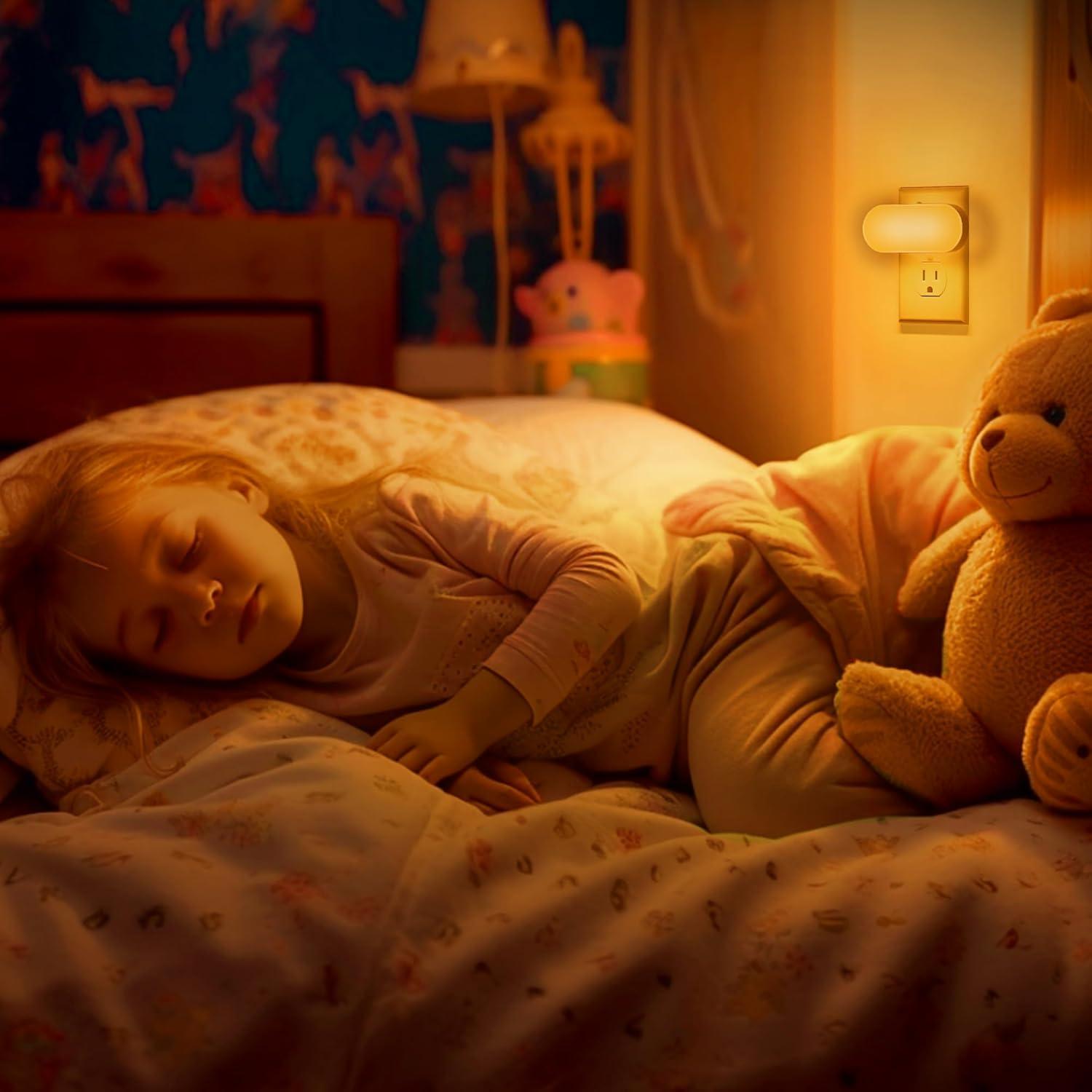 Luz Nocturna DORESshop Ámbar 1W 2 Paquetes con Sensor Automático