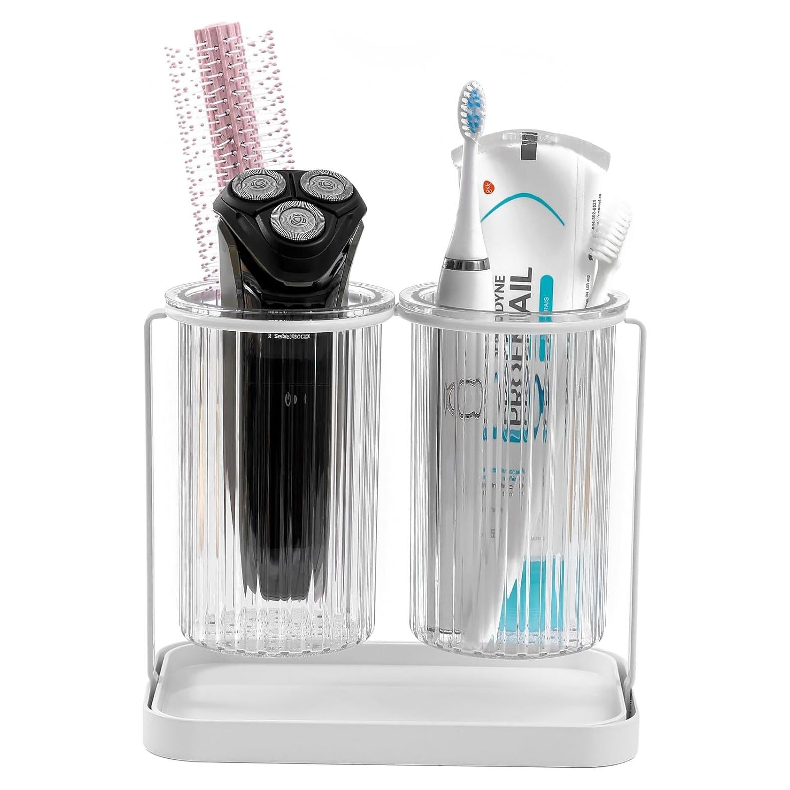 Soporte para Cepillos de Dientes Heagoale con Drenaje 2 Ranuras