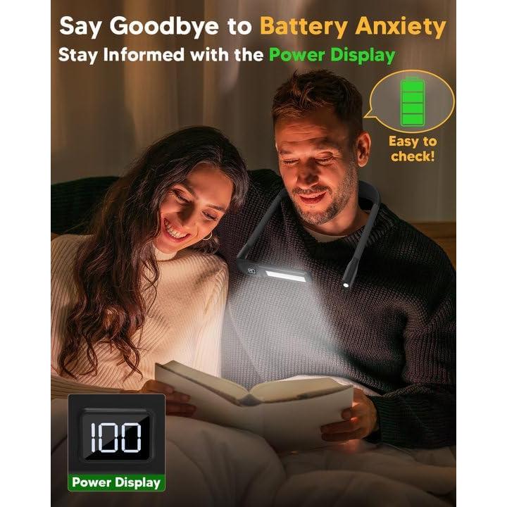 Luz de Cuello Recargable EastPin con Monitor de Batería 80h