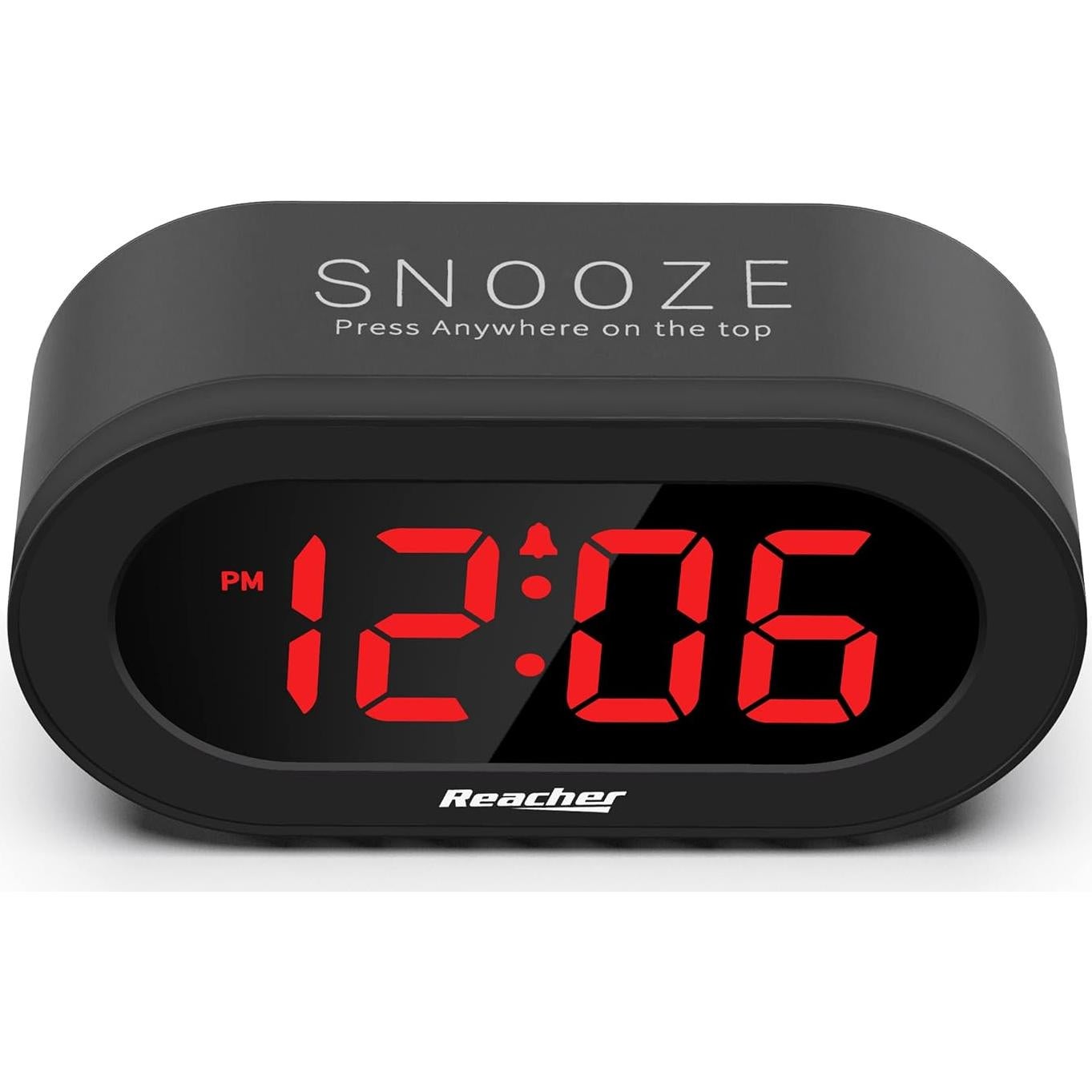 Reloj Despertador Digital REACHER con Carga USB y Brillo Ajustable