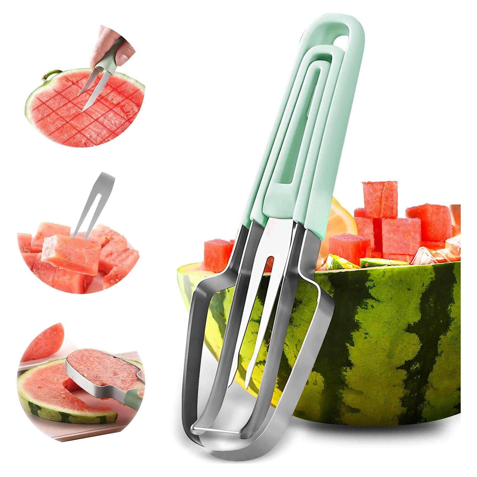 Cortador de Sandía 3 en 1 Banyaa - Verde, Acero Inoxidable