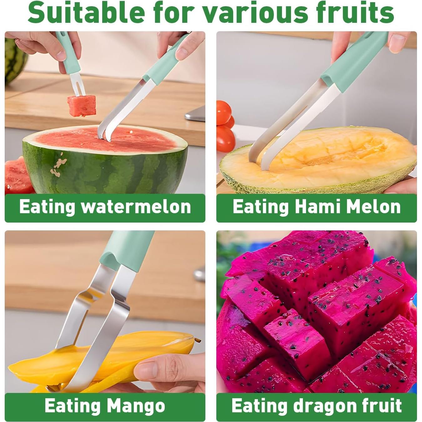 Cortador de Sandía 3 en 1 Banyaa - Verde, Acero Inoxidable