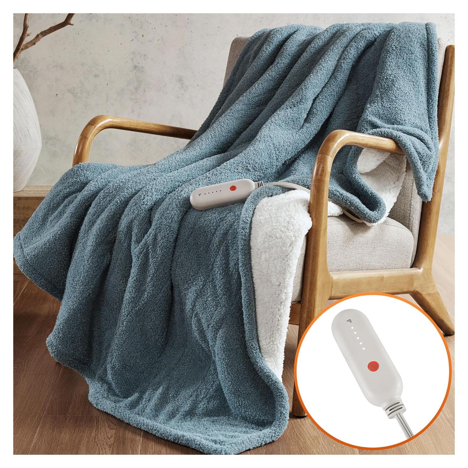 Manta Calentada Eléctrica Sharper Image 50x60 cm Azul