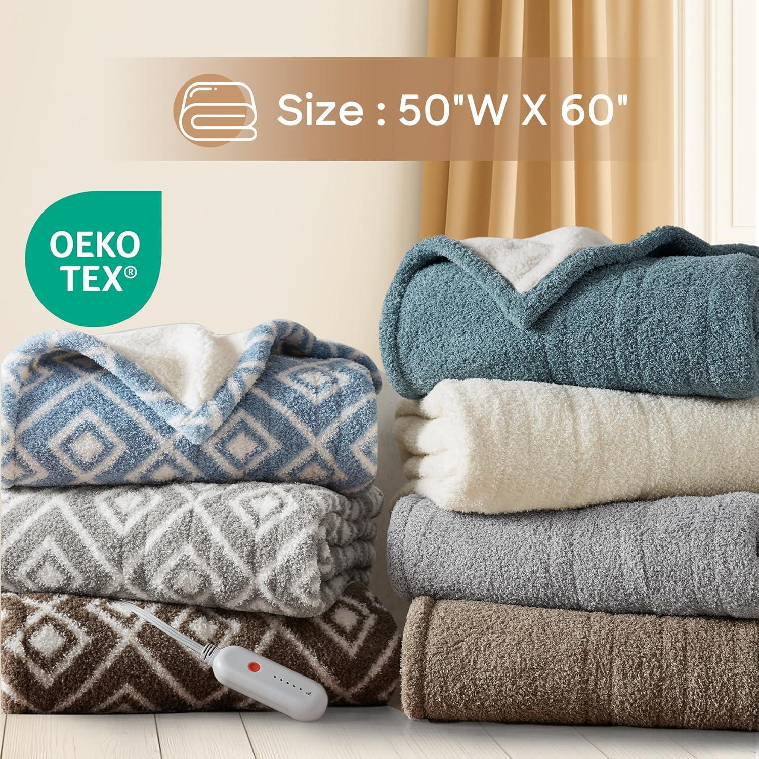 Manta Calentada Eléctrica Sharper Image 50x60 cm Azul