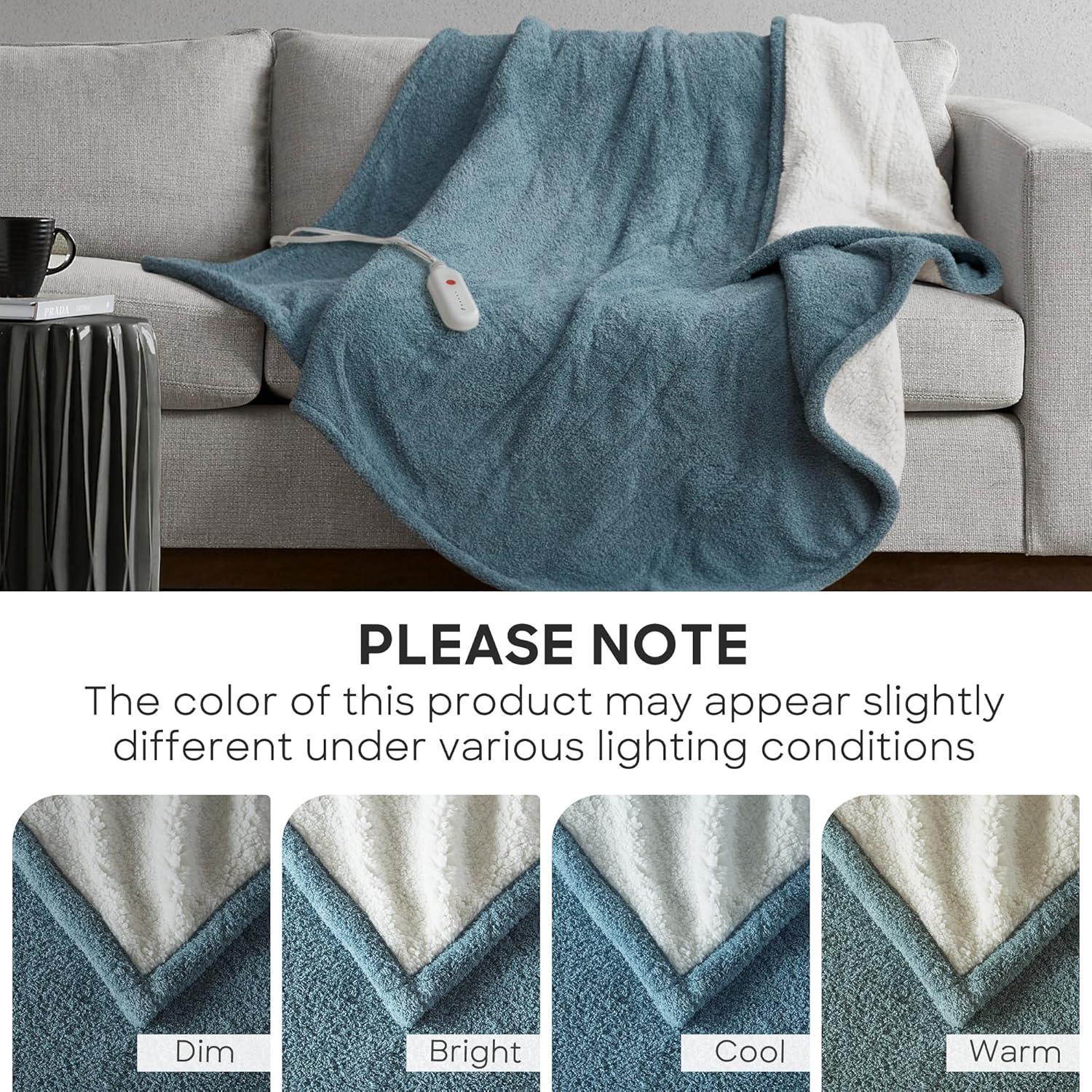 Manta Calentada Eléctrica Sharper Image 50x60 cm Azul