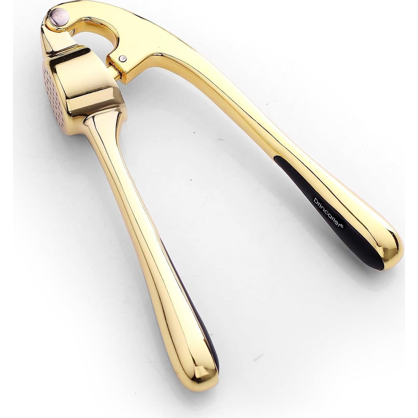 Prensa de Ajo y Jengibre Drincarier Oro, Resistente y Fácil de Limpiar