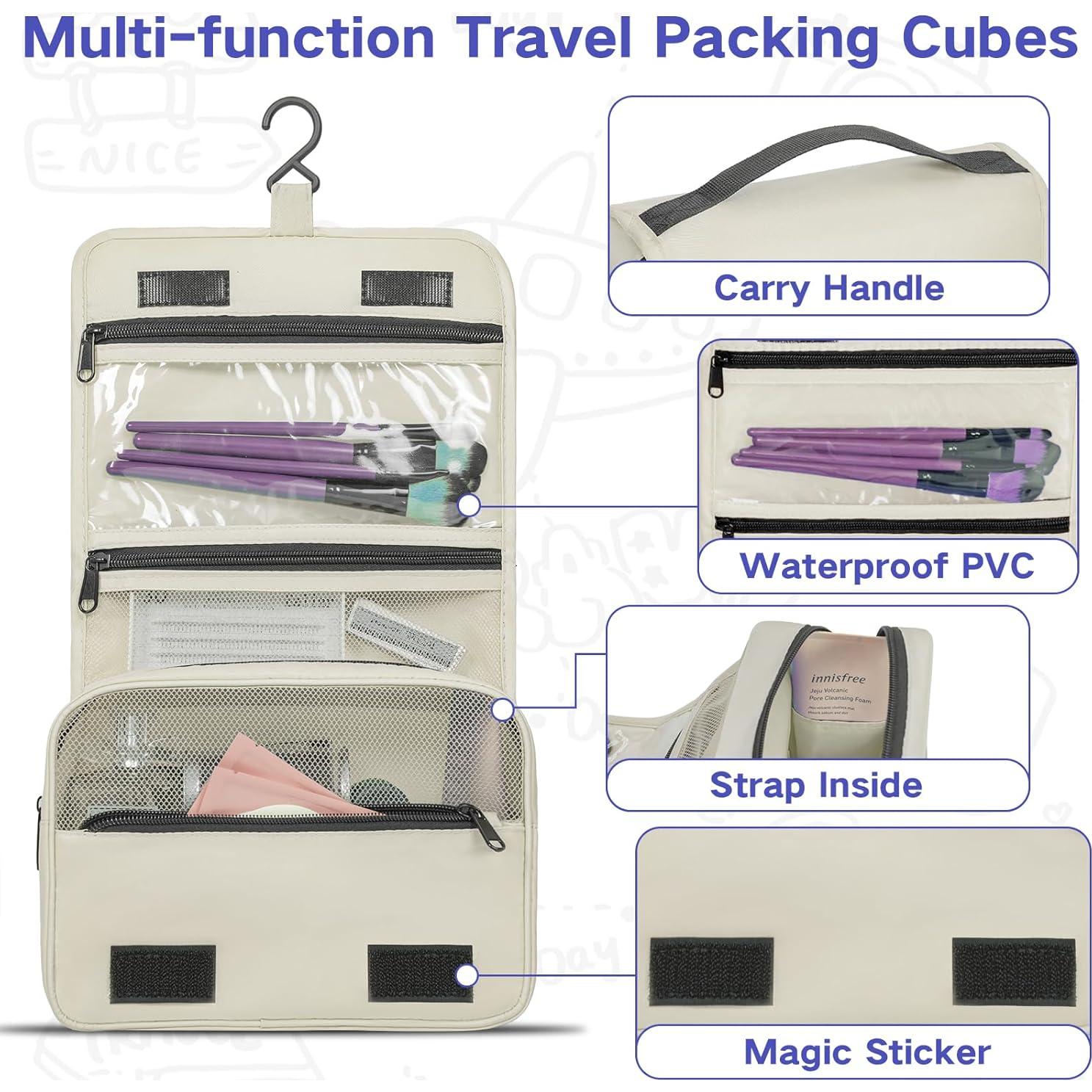 Cubos de Compresión para Empacar FREEAMG - 8 Piezas Beige