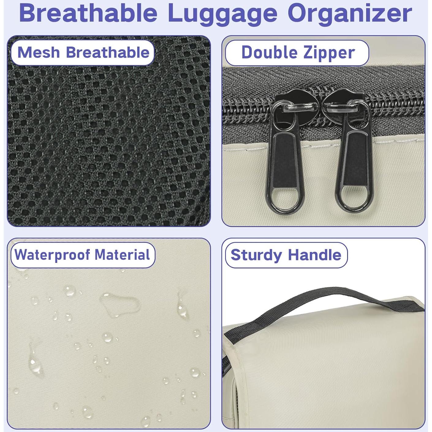 Cubos de Compresión para Empacar FREEAMG - 8 Piezas Beige