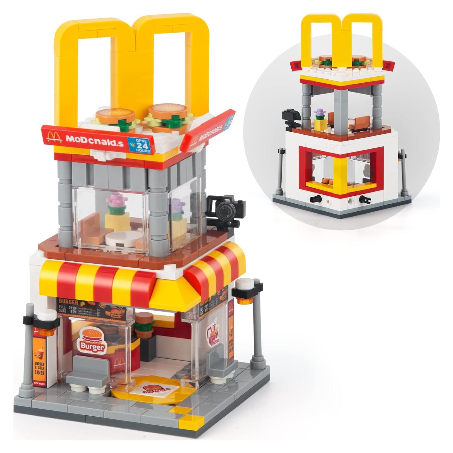 Conjunto de Bloques de Construcción Hamburguesería HIGH GODO 244 Piezas