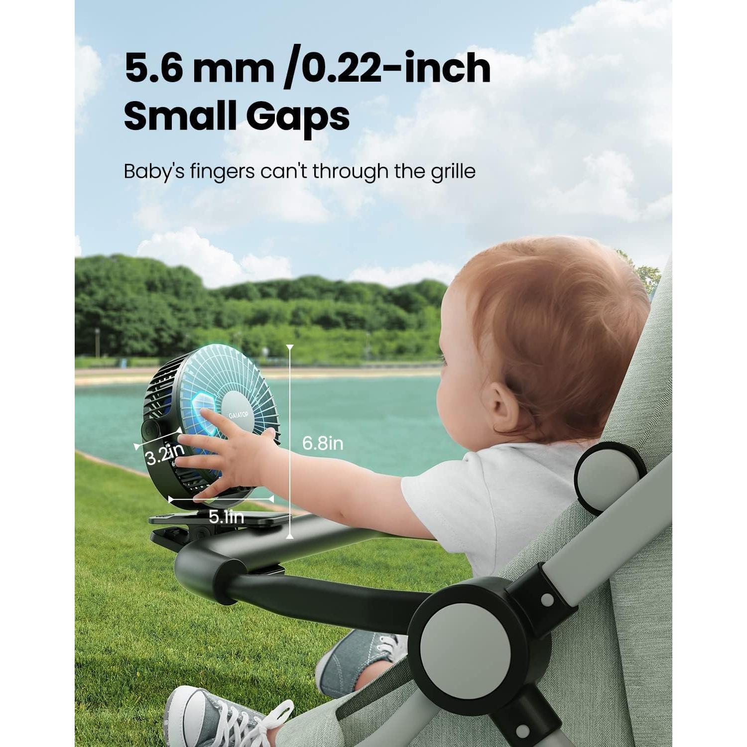 Ventilador Portátil Clip Gaiatop CF40 3 Velocidades 360°