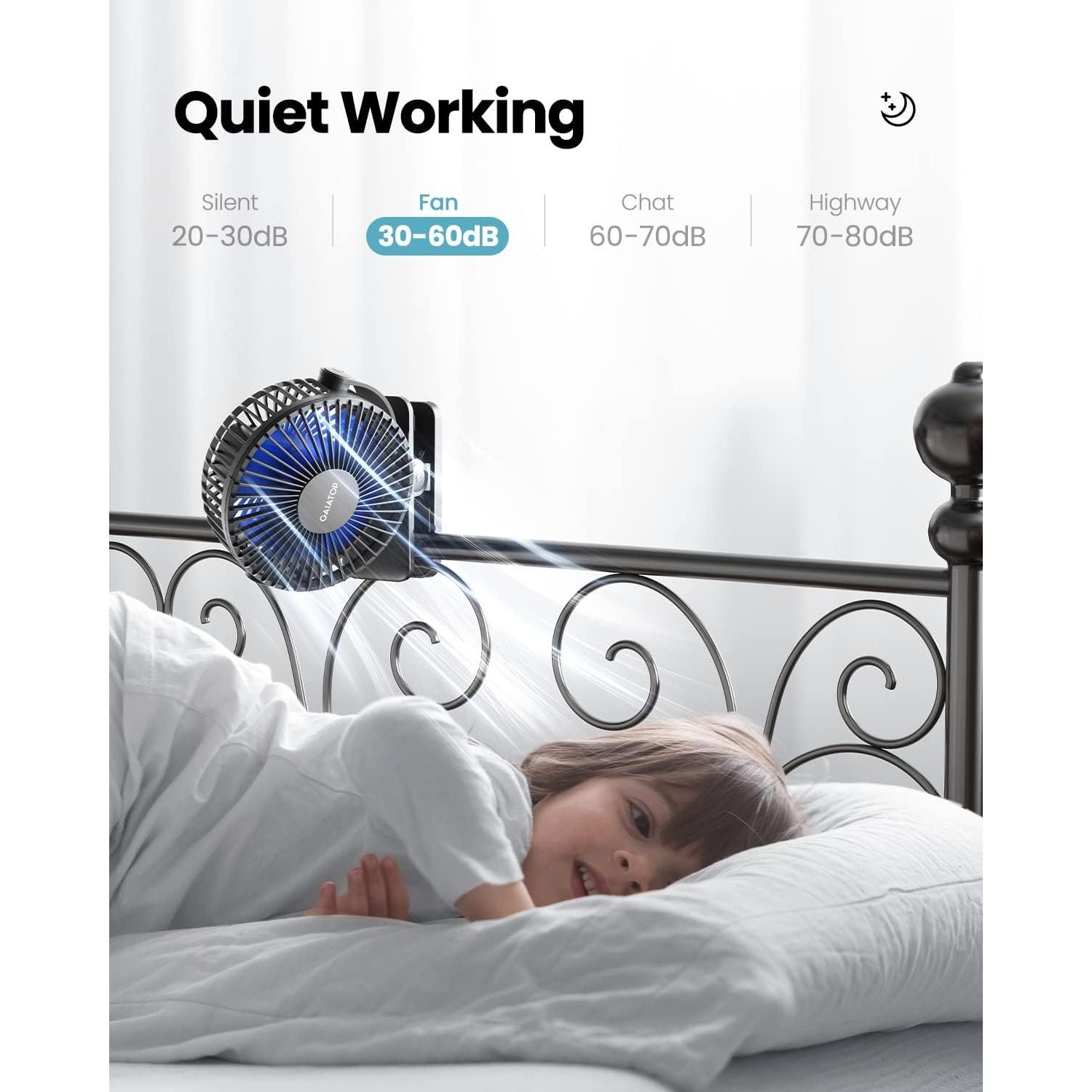 Ventilador Portátil Clip Gaiatop CF40 3 Velocidades 360°