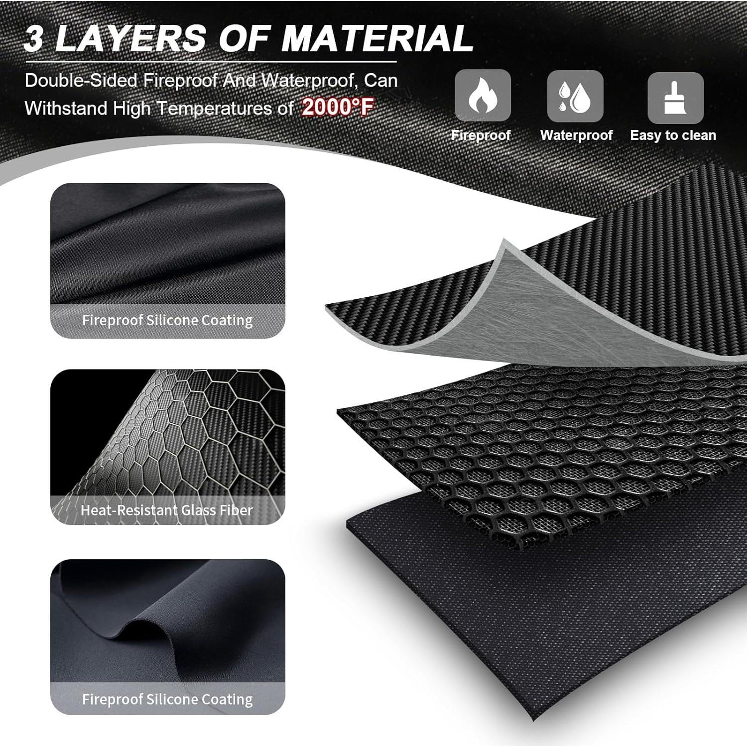 Alfombrilla para Parrilla RERAMDO 121.9x76.2cm Resistente al Calor