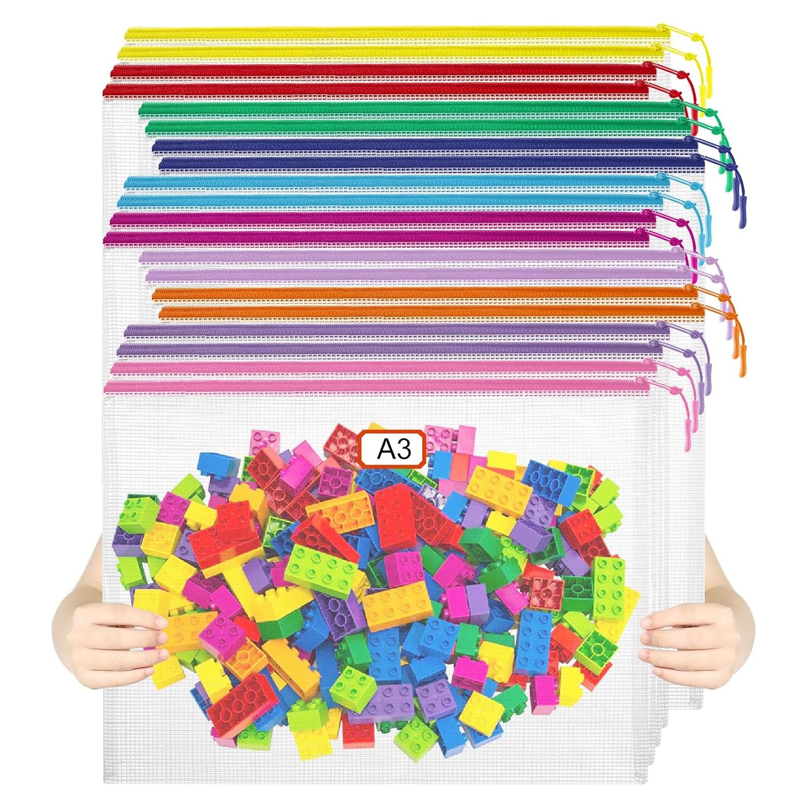 20 Bolsas de Malla con Cremallera YOPCDJ A3 43.2x30.5 cm