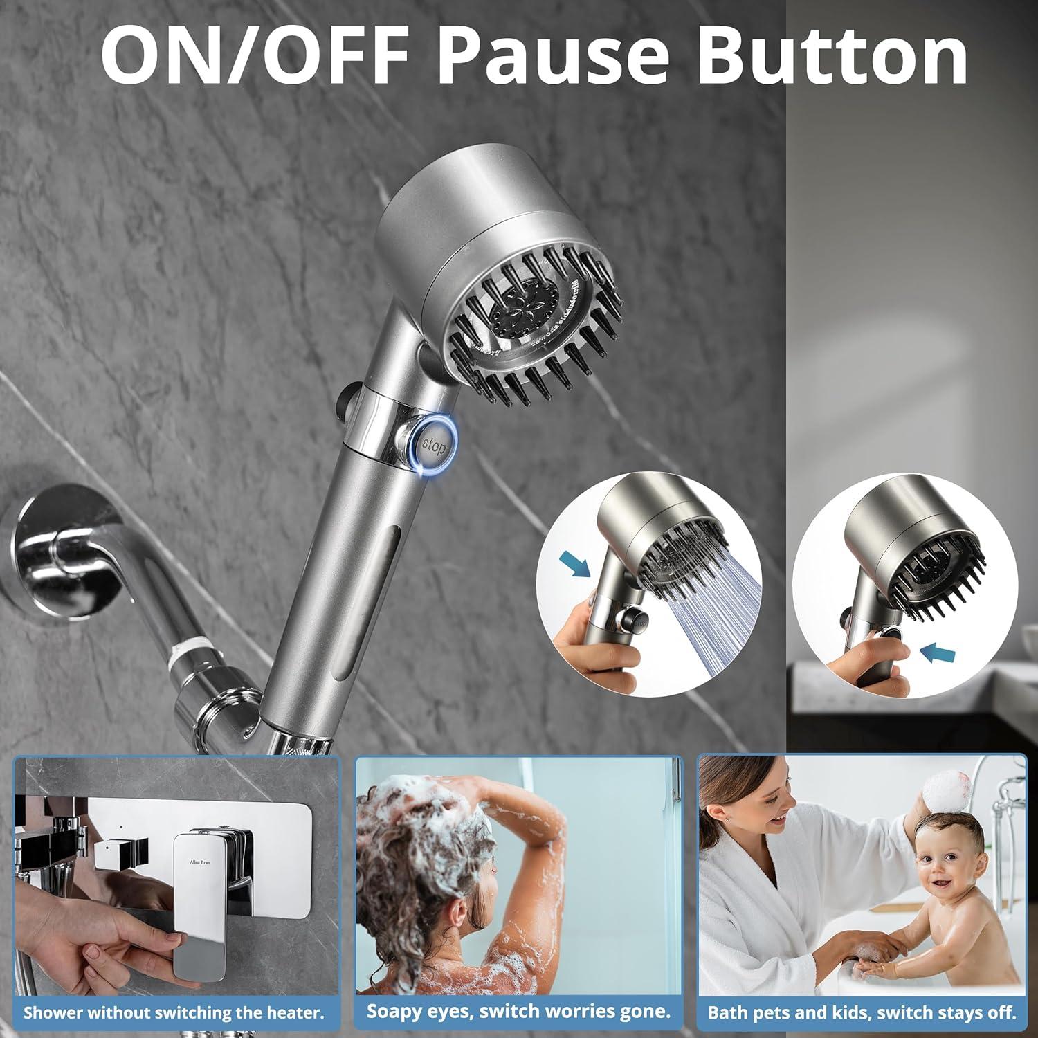 Cabezal de Ducha Filtrado Iopsk con Mango y 5 Modos