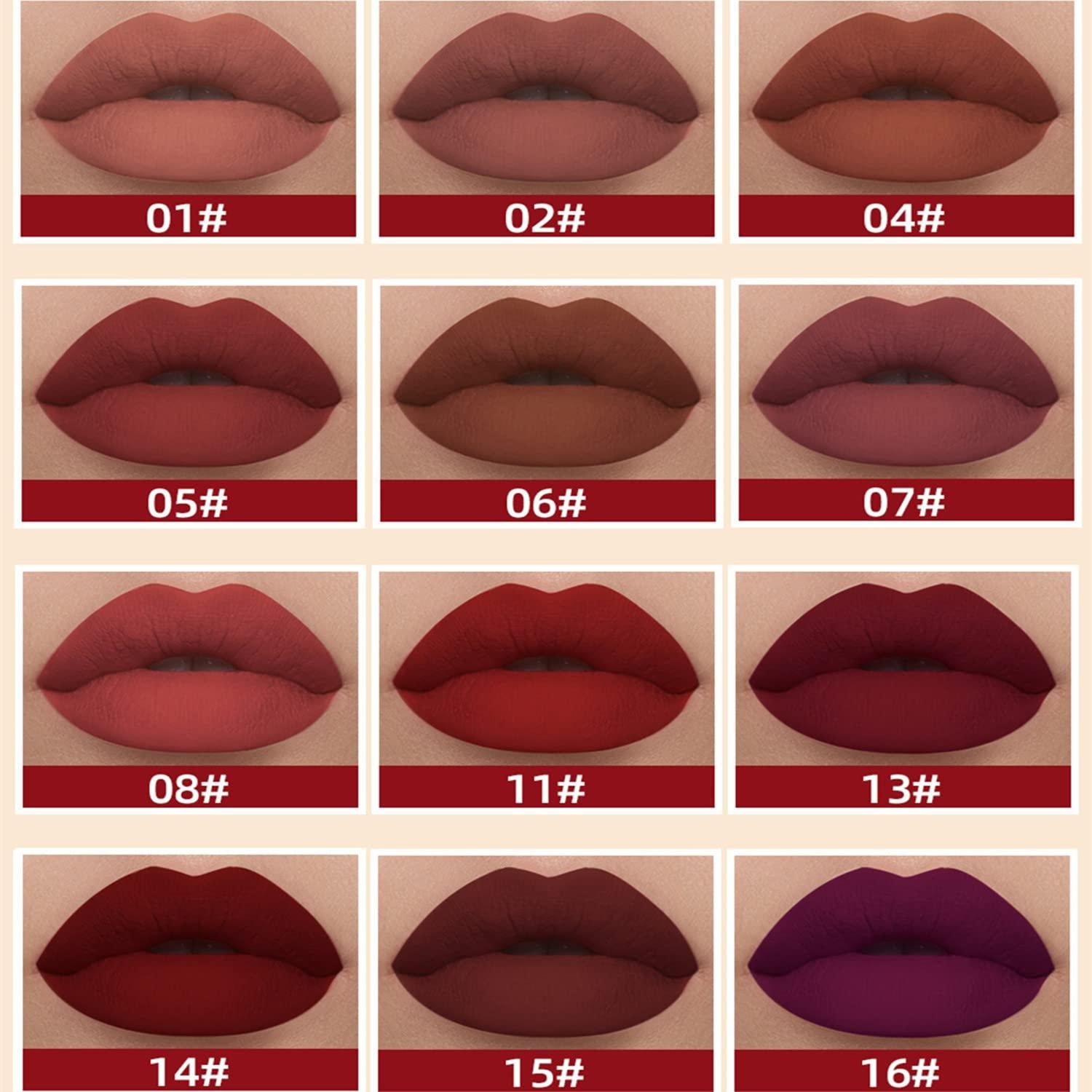 Set de Labiales Líquidos Mate MAEPEOR 12PCS - Cremoso y Duradero
