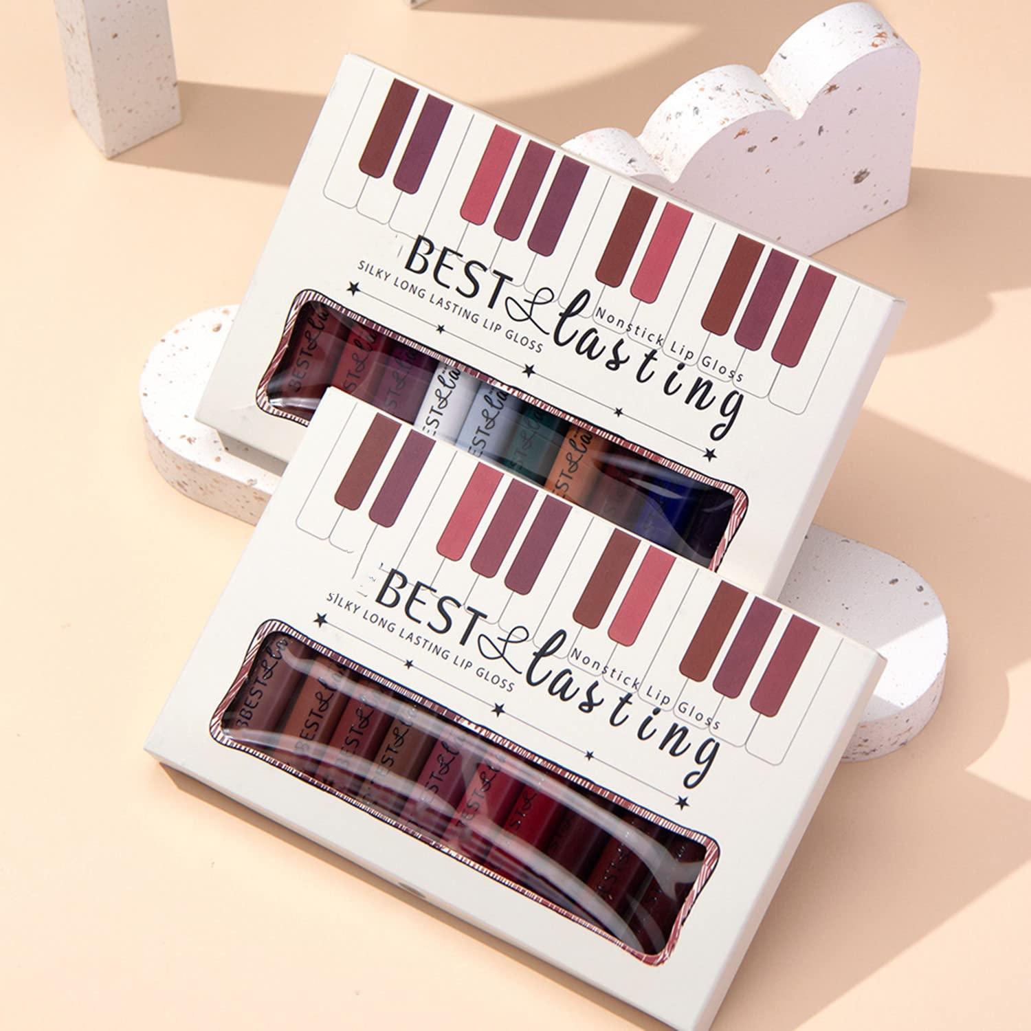 Set de Labiales Líquidos Mate MAEPEOR 12PCS - Cremoso y Duradero