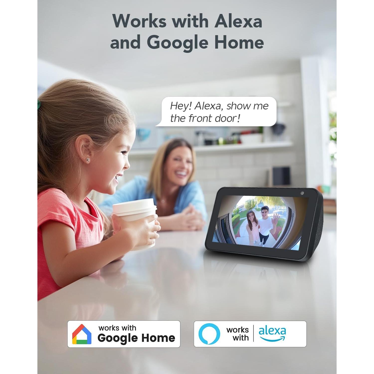 Cámara de Timbre de Video Inalámbrica XTU 180° HD con Alexa