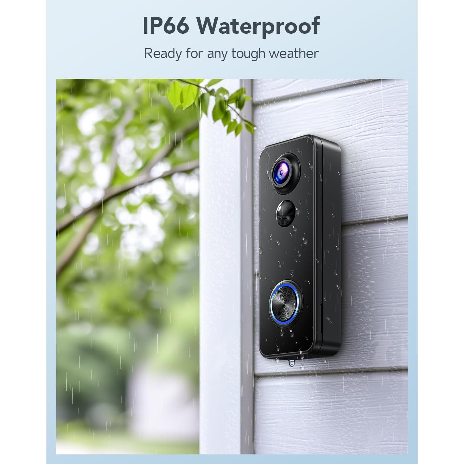 Cámara de Timbre de Video Inalámbrica XTU 180° HD con Alexa