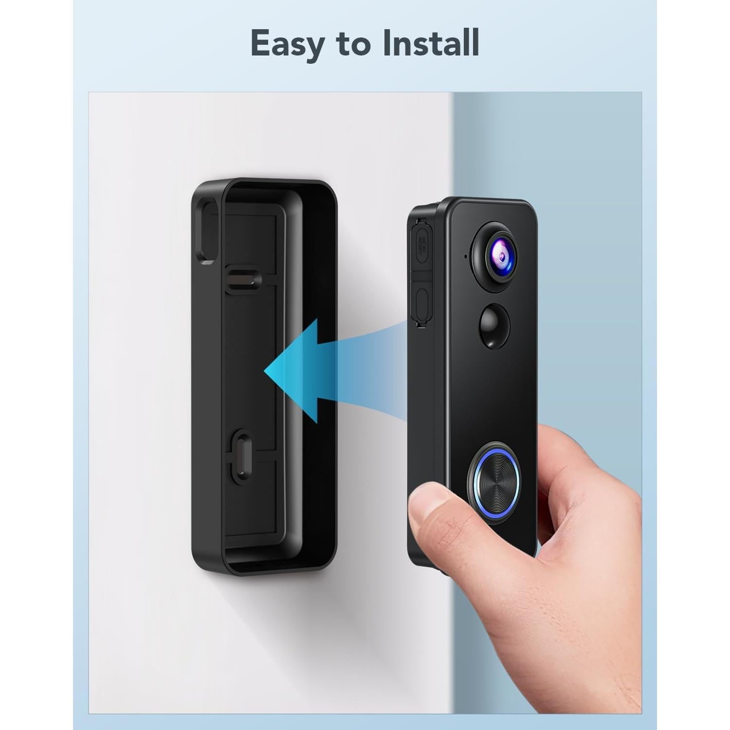 Cámara de Timbre de Video Inalámbrica XTU 180° HD con Alexa