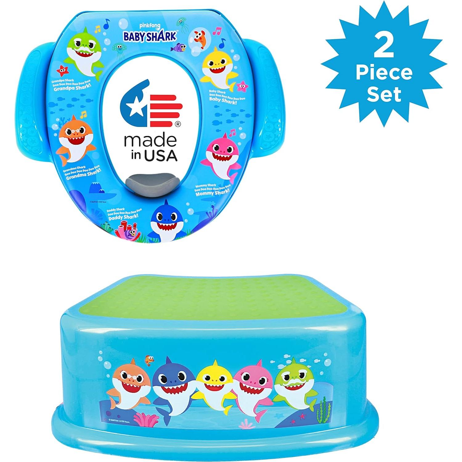 Conjunto de Entrenamiento para el Baño Baby Shark 2 Piezas