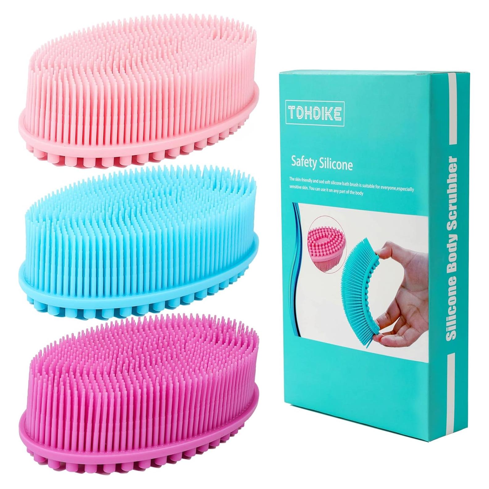 Esponjas Corporales de Silicona TOPODO - Set de 3 Suaves Exfoliantes