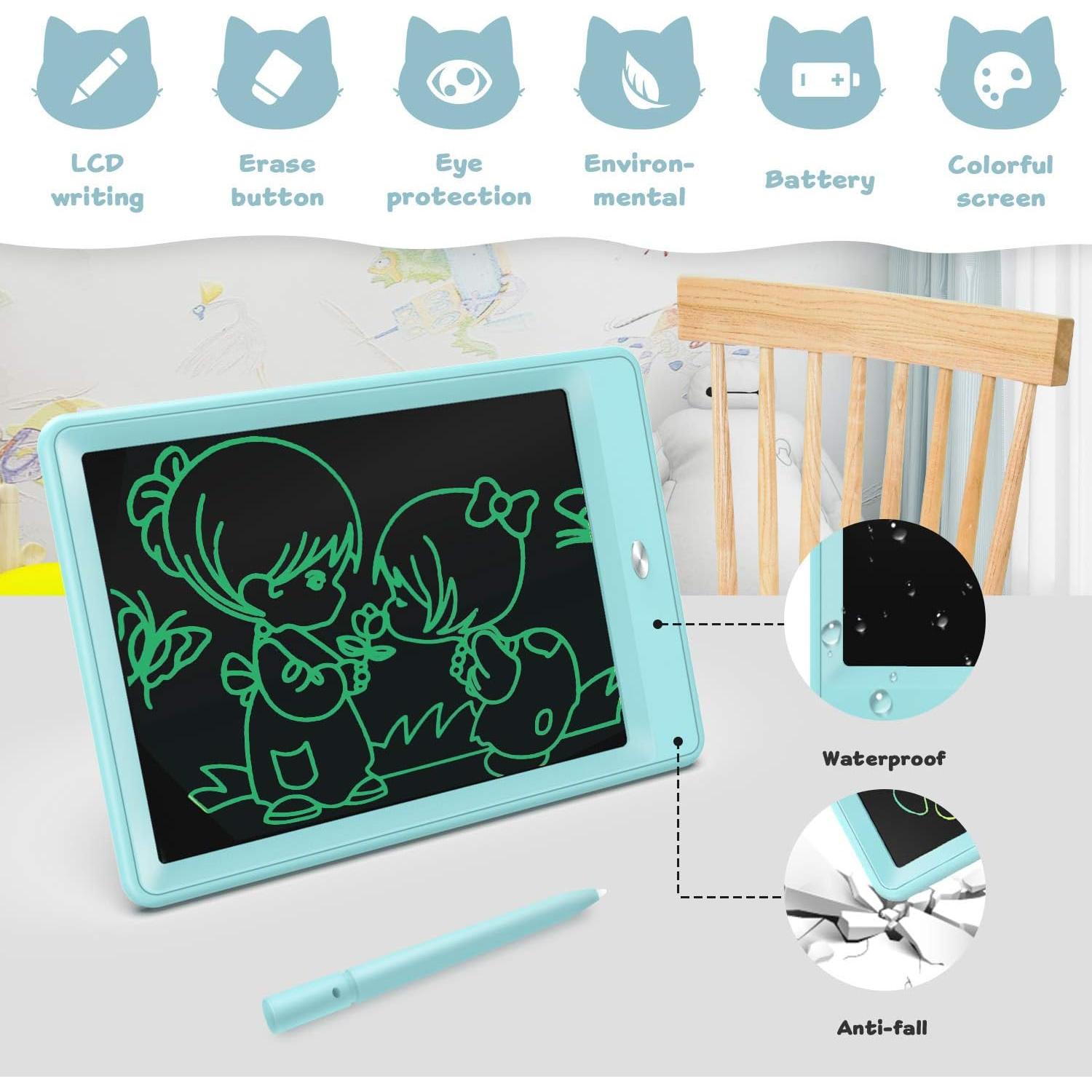 Tableta de Escritura LCD Bravokids 10 Pulgadas Azul