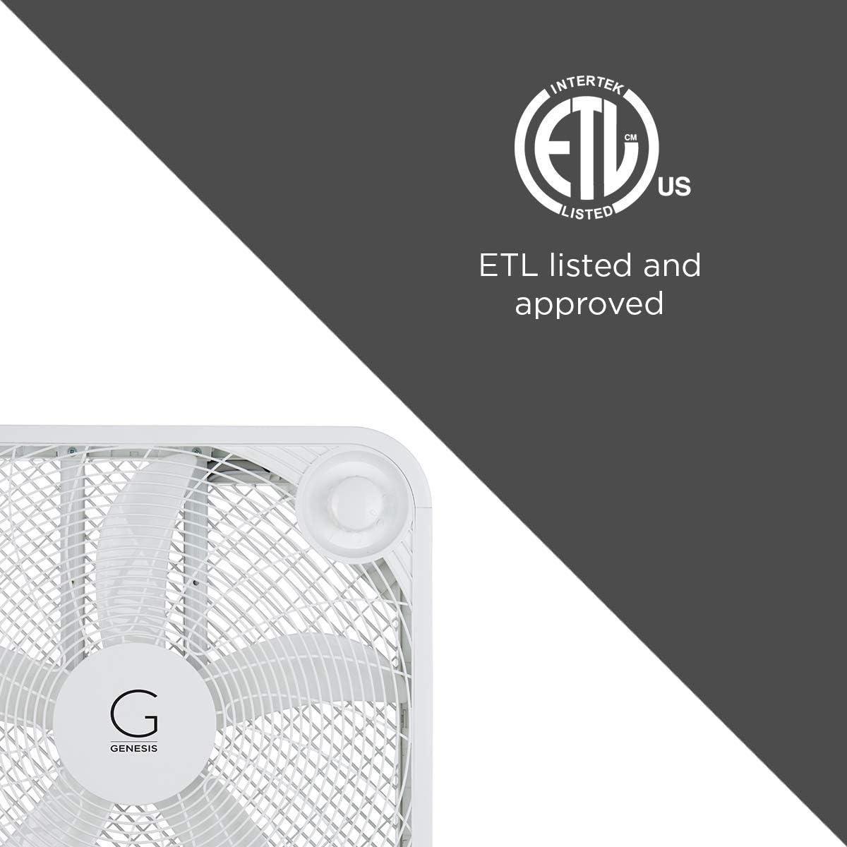 Ventilador de caja Genesis 50,8 cm 3 velocidades blanco G20BOX-WHT