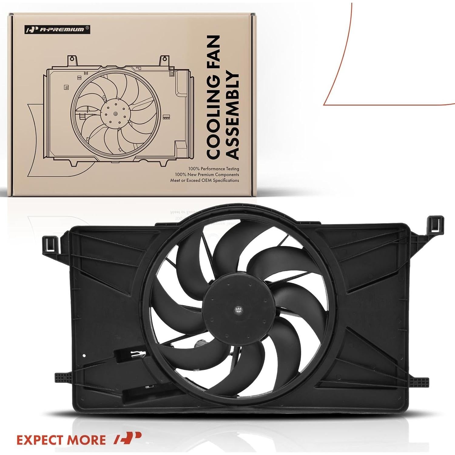 Ventilador de Refrigeración A-Premium para Ford Focus 2012-2018