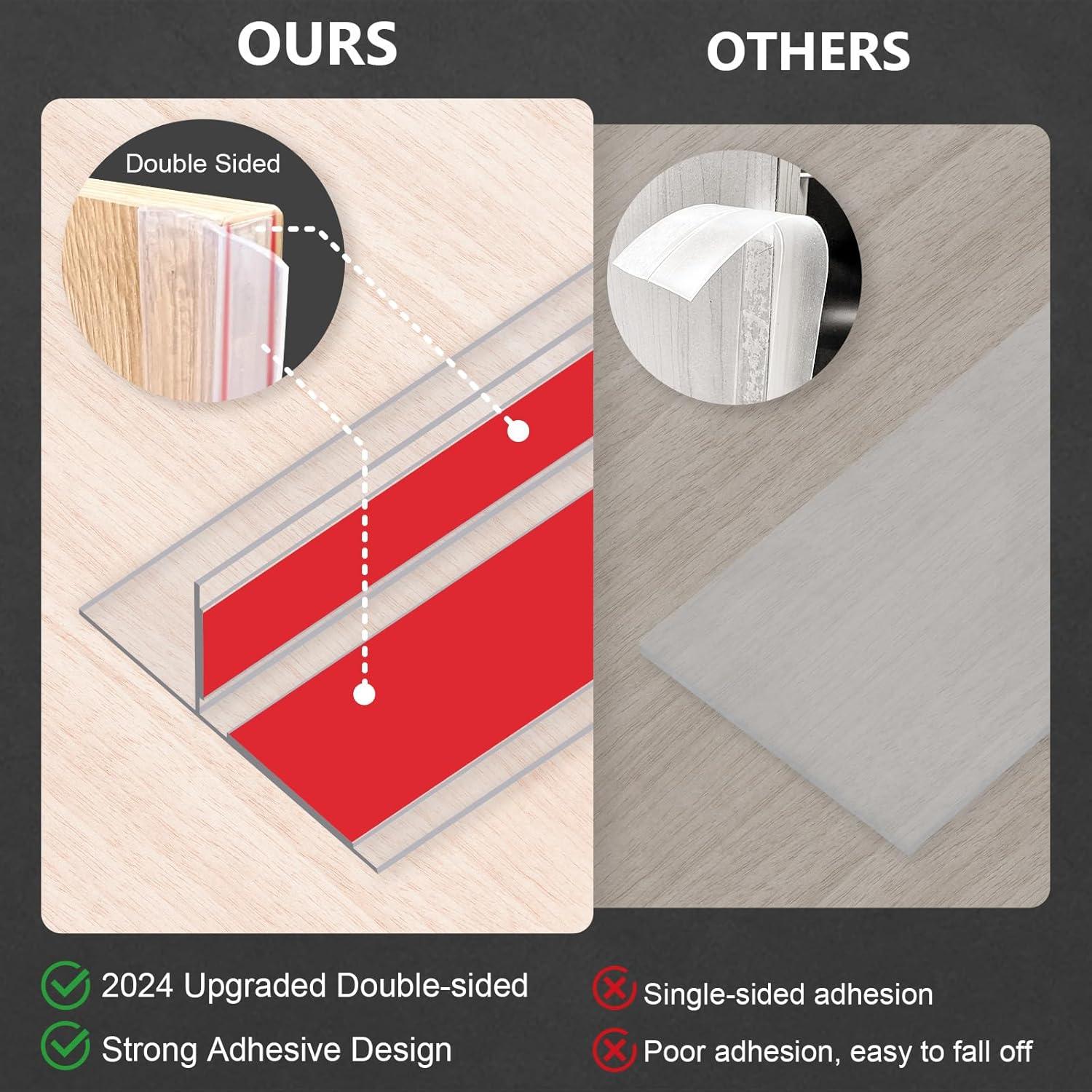 Tira de Sellado de Silicona Bruiefpap 3.48 cm x 3.05 m Transparente