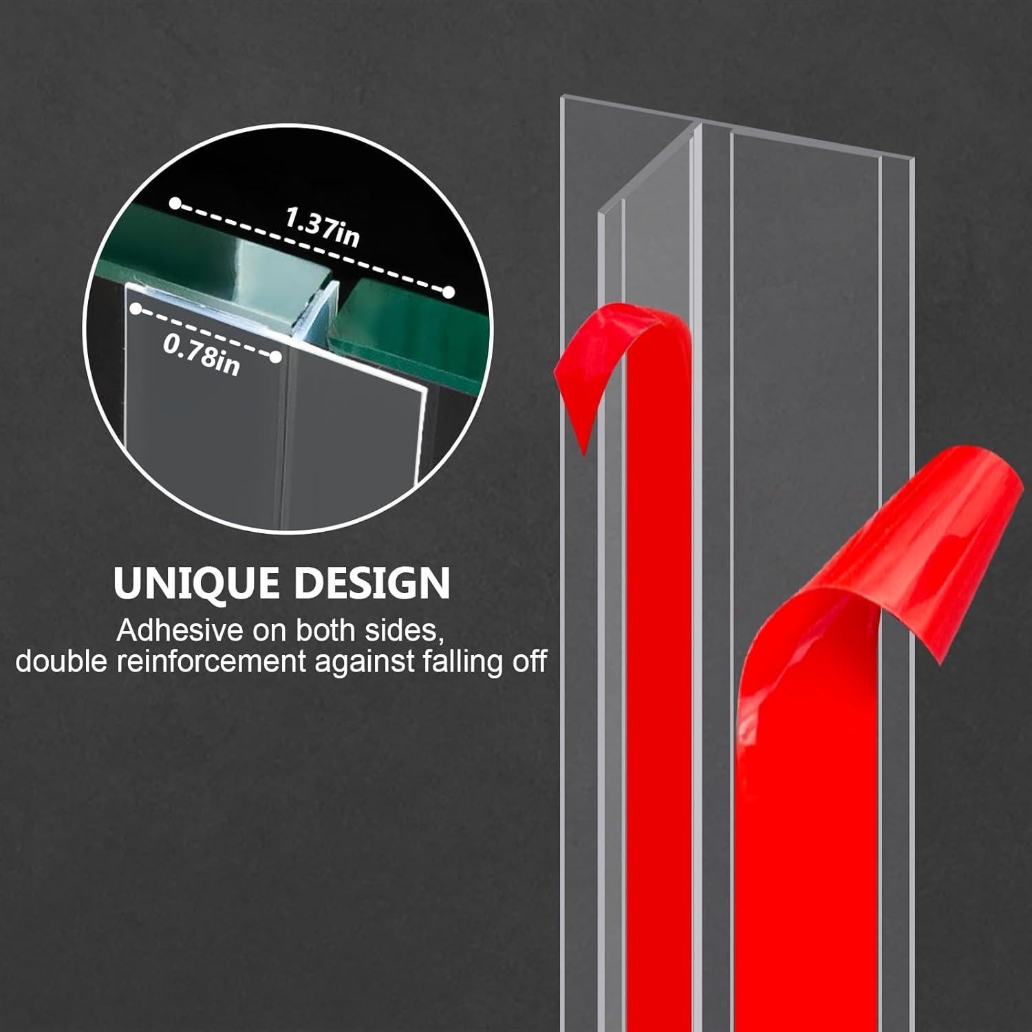Tira de Sellado de Silicona Bruiefpap 3.48 cm x 3.05 m Transparente
