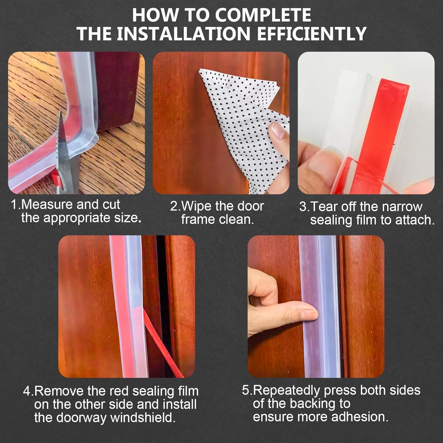 Tira de Sellado de Silicona Bruiefpap 3.48 cm x 3.05 m Transparente