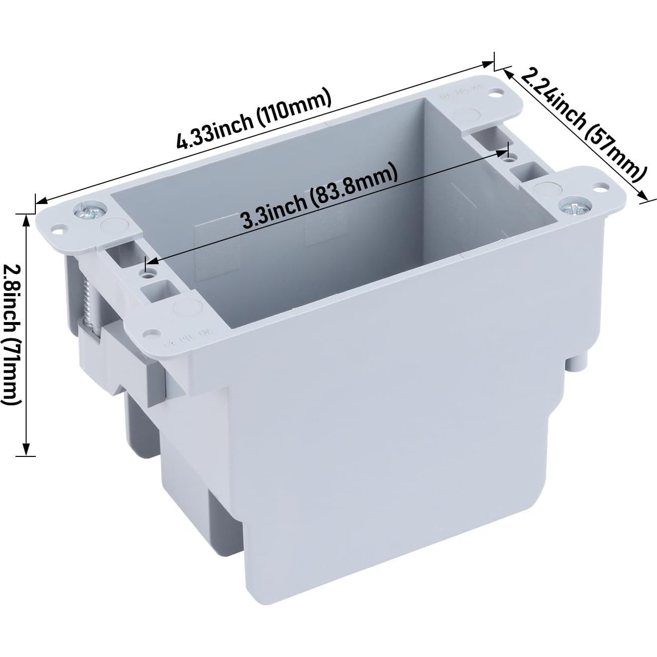Caja de Salida Eléctrica LEONLITE 14 Pulgadas Estándar PVC - 6 Unidades