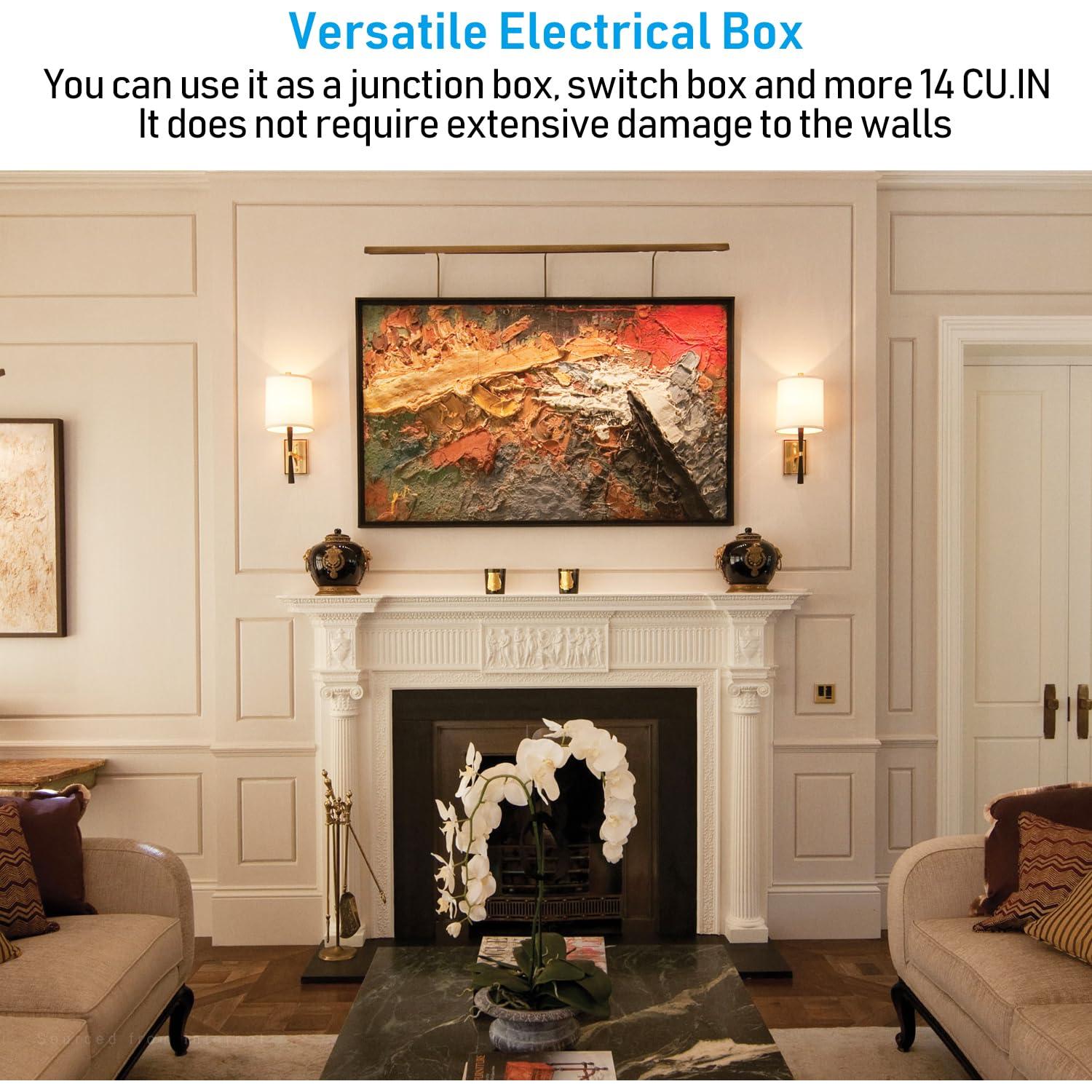 Caja de Salida Eléctrica LEONLITE 14 Pulgadas Estándar PVC - 6 Unidades