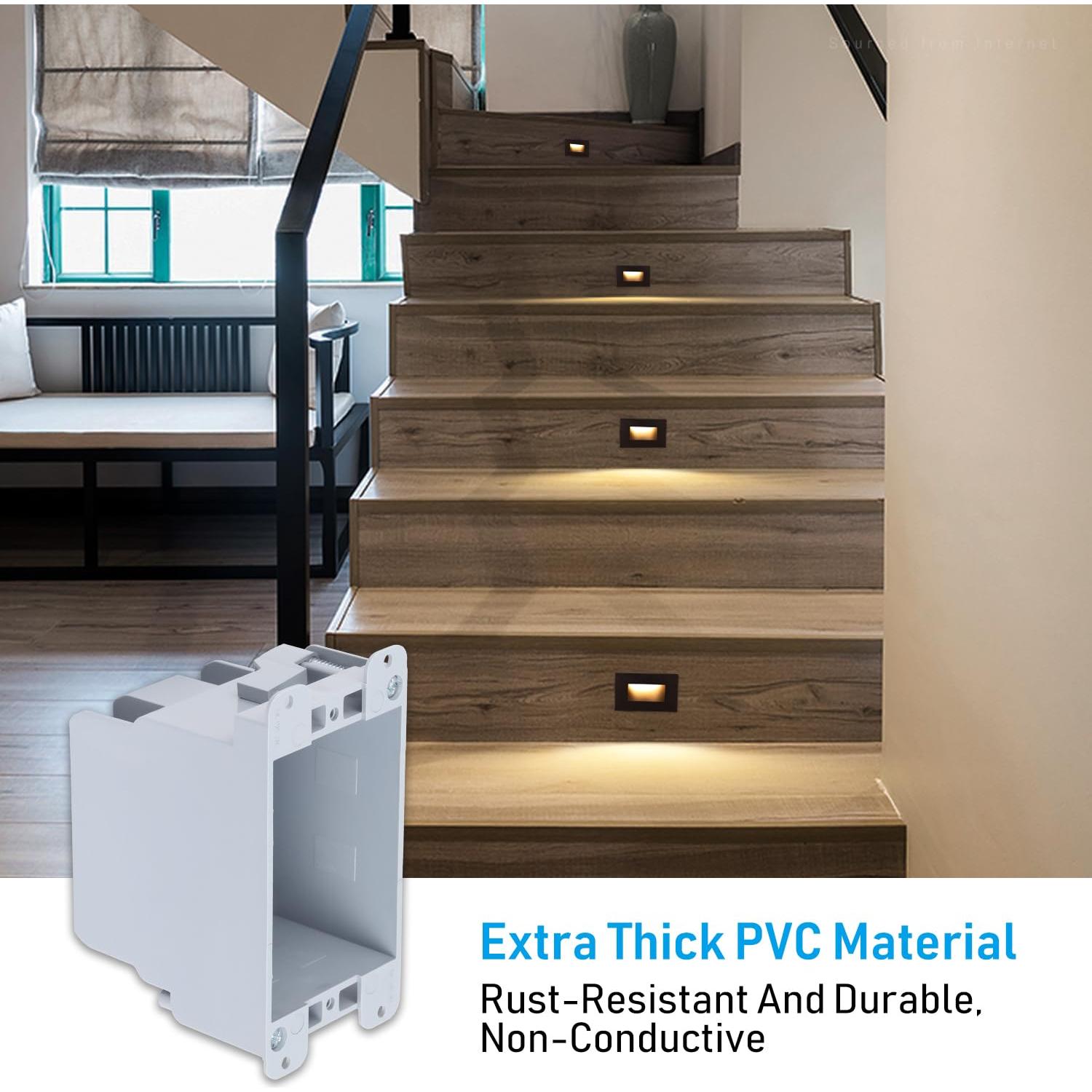 Caja de Salida Eléctrica LEONLITE 14 Pulgadas Estándar PVC - 6 Unidades