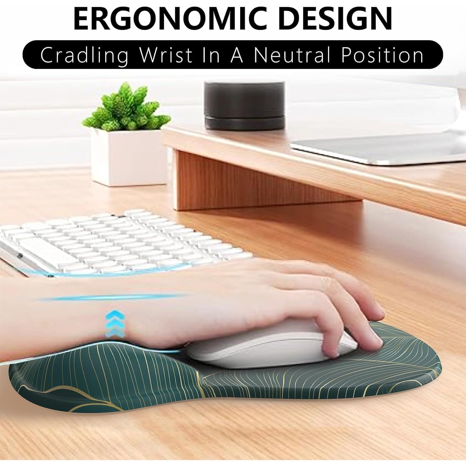 Alfombrilla de Ratón Ergonómica BOCHEERY con Reposamuñecas de Gel