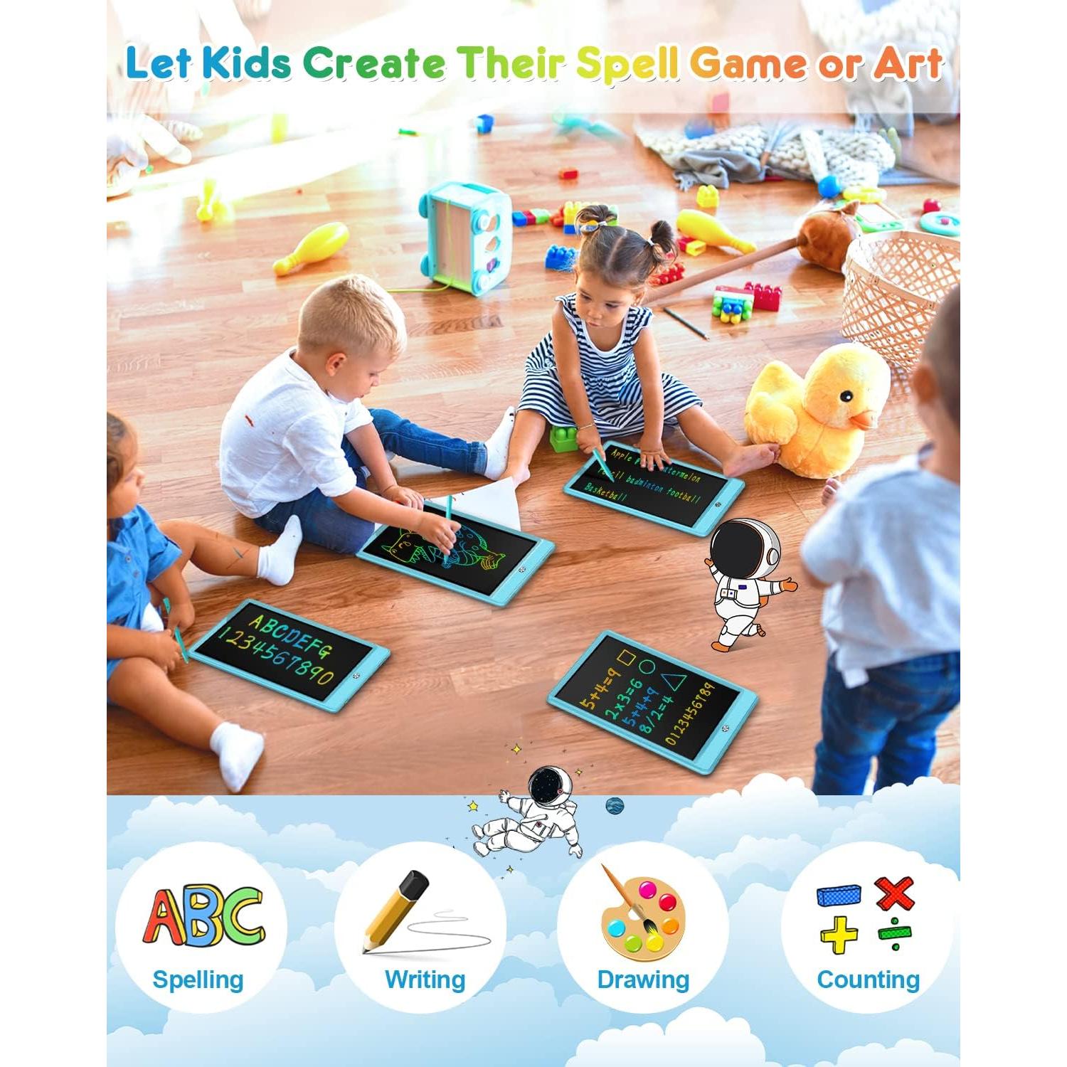 Tableta de Escritura LCD FLUESTON 10" Azul para Niños