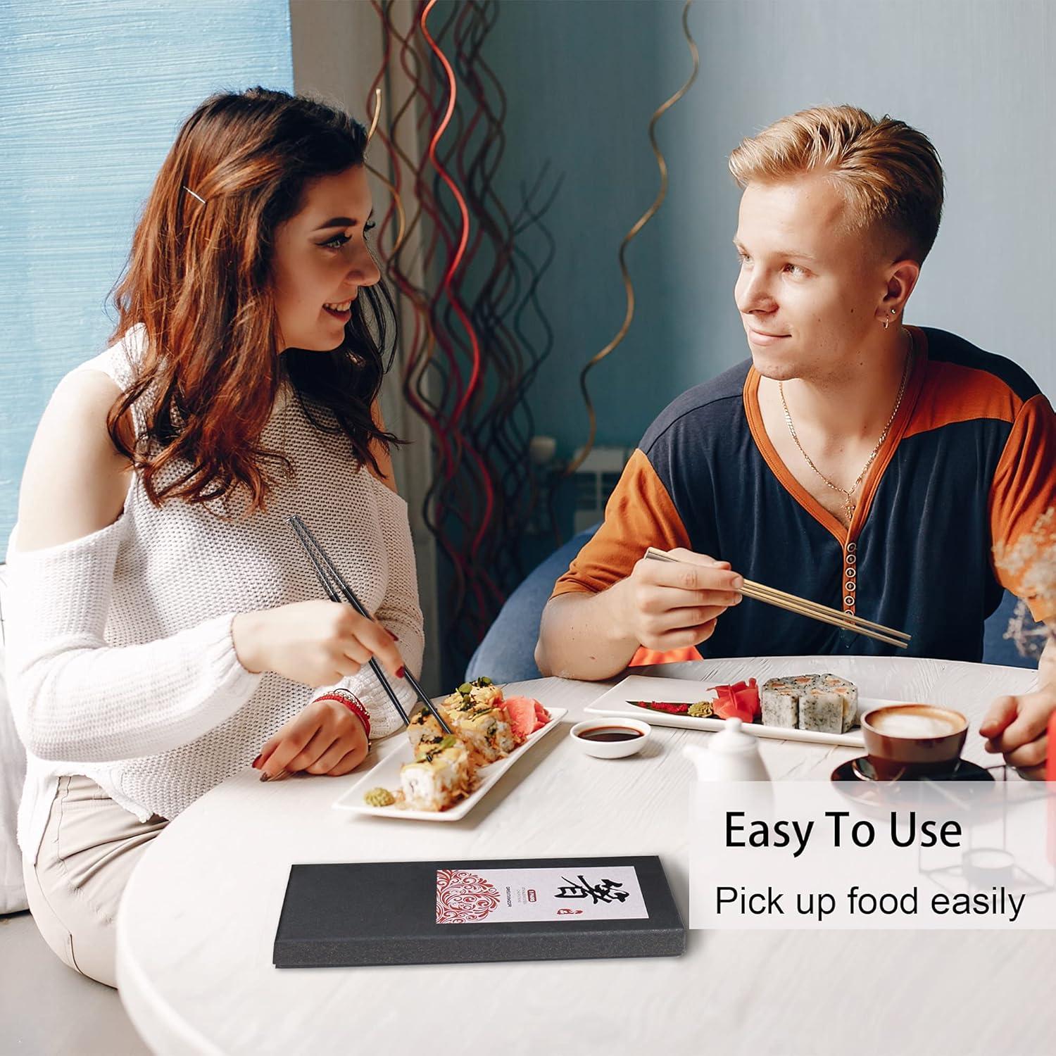 Palillos de Acero Inoxidable Reutilizables Multicolor 23.5 cm