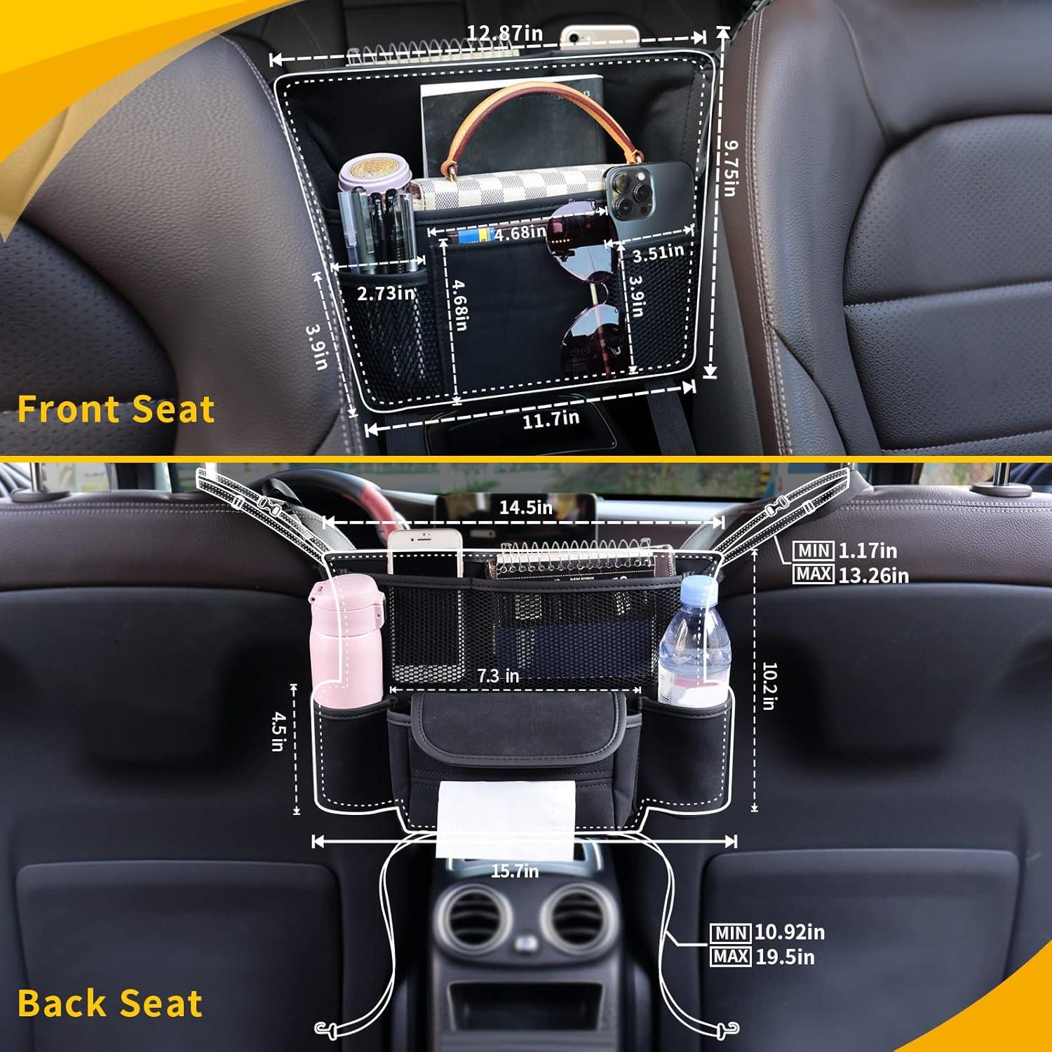 Soporte de bolso de coche Donpeshe negro 7 compartimentos