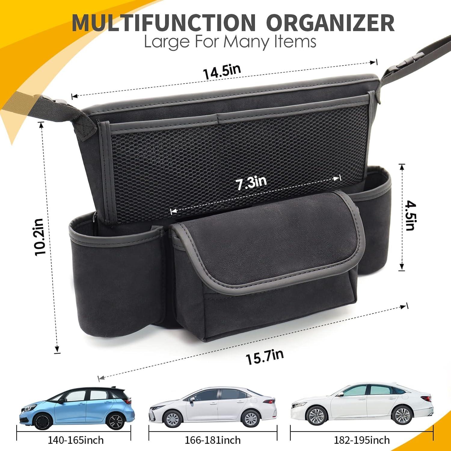 Soporte de bolso de coche Donpeshe negro 7 compartimentos