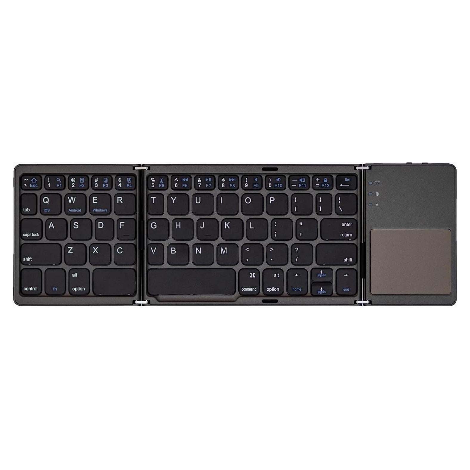 Teclado Inalámbrico Plegable Ares Bluetooth Ultra Delgado Negro