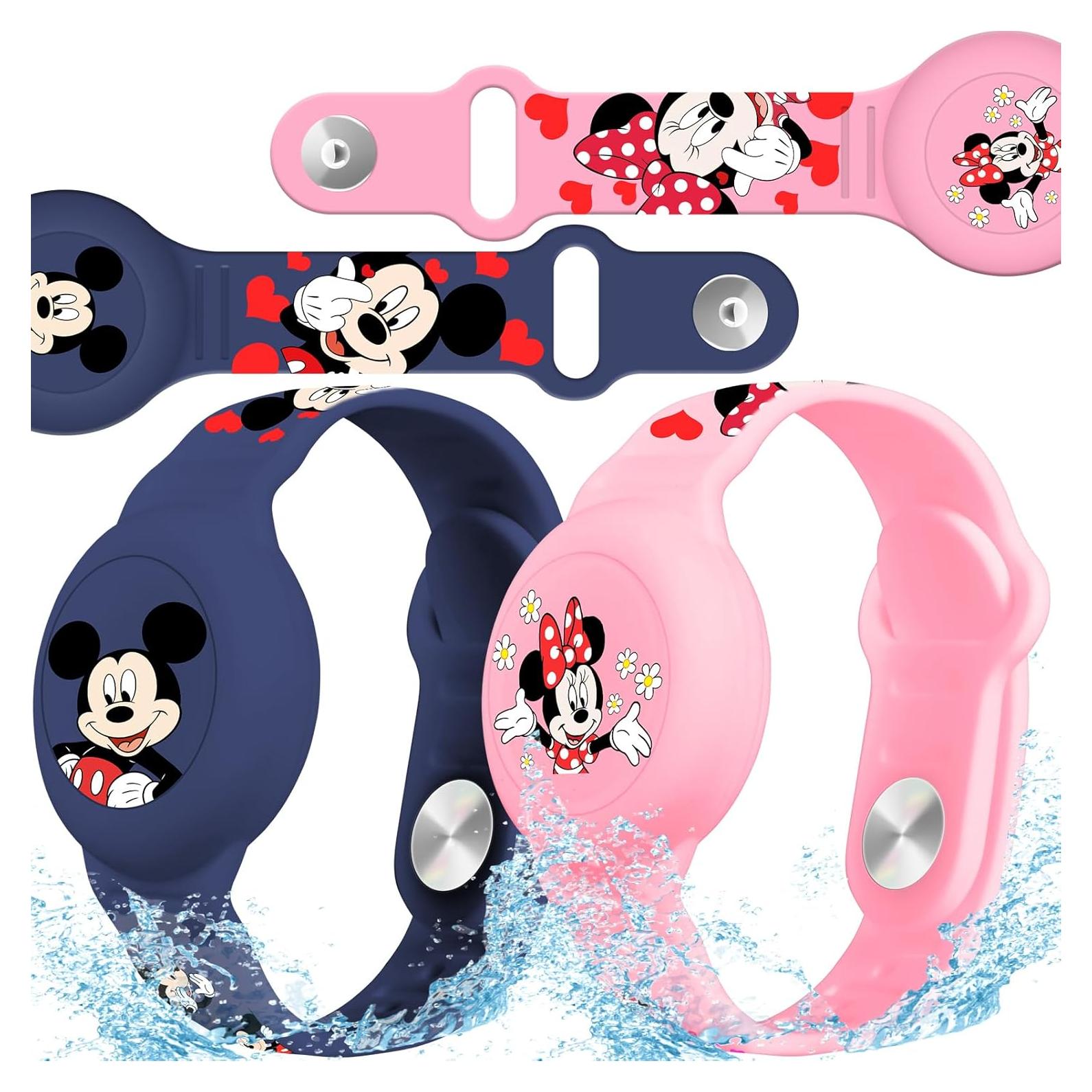 Pulsera Airtag Impermeable ZHOC para Niños - 2 Piezas Azul/Rosa