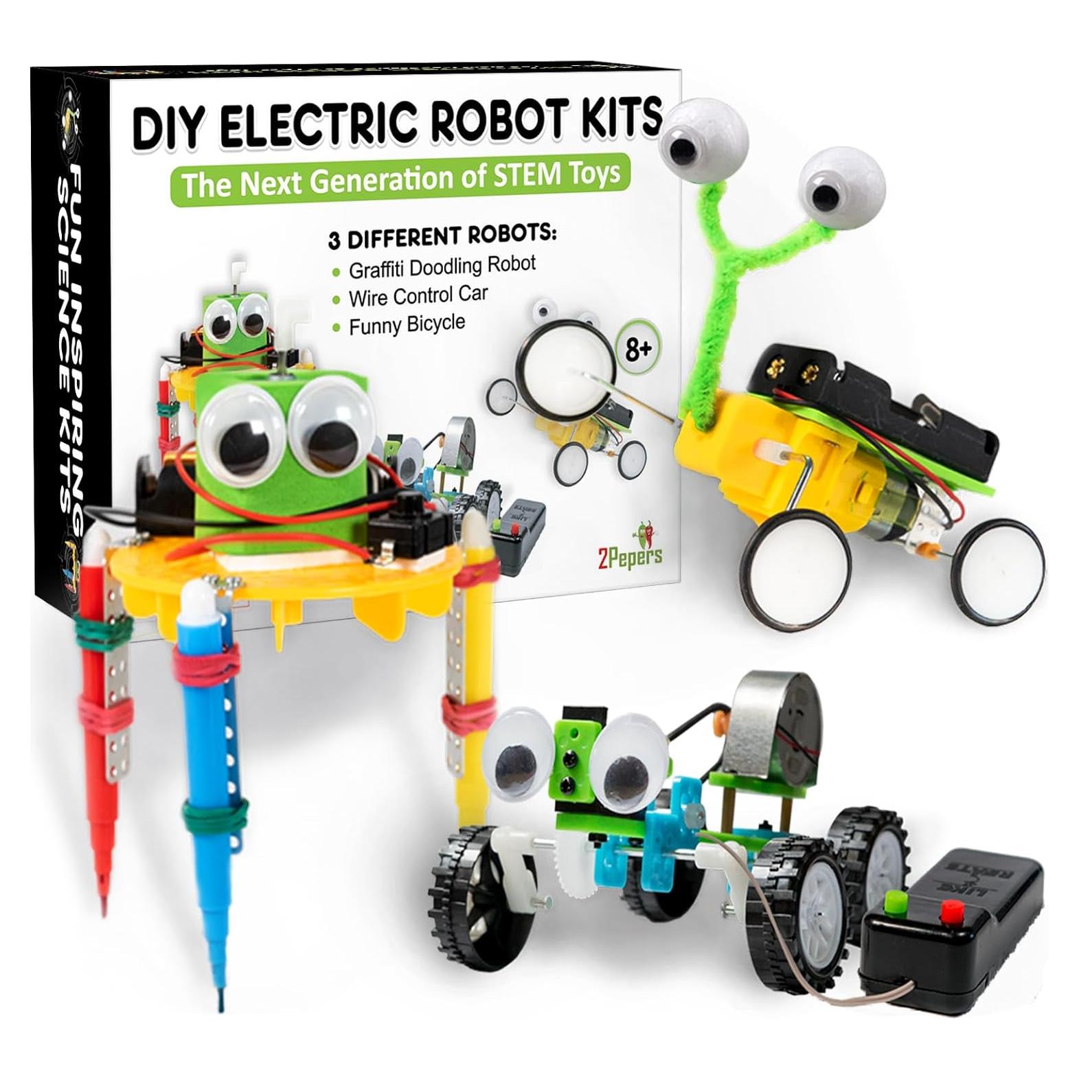 Kit de Ciencia Robótica 2Pepers para Niños 8-12 Años - 3 Proyectos STEM
