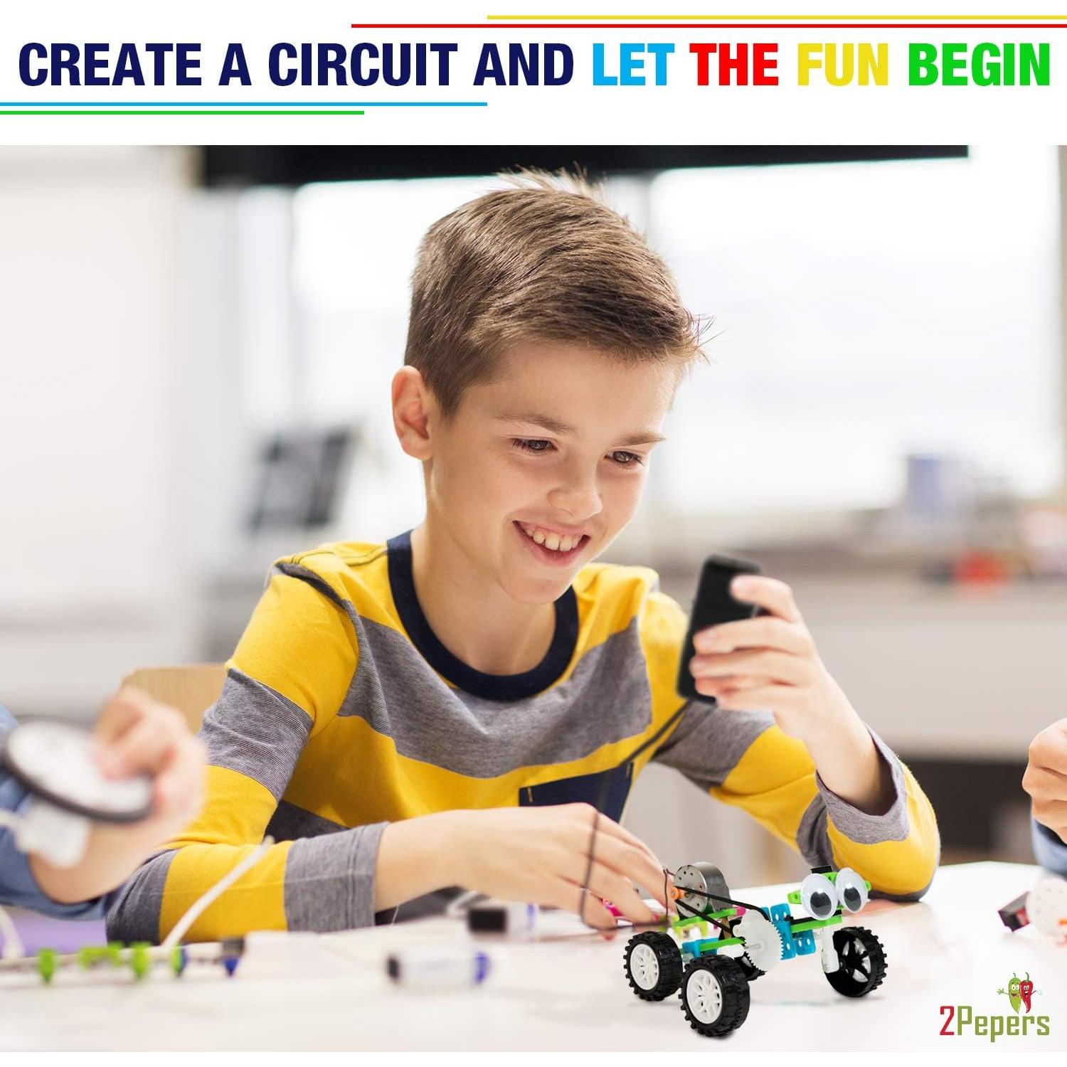 Kit de Ciencia Robótica 2Pepers para Niños 8-12 Años - 3 Proyectos STEM